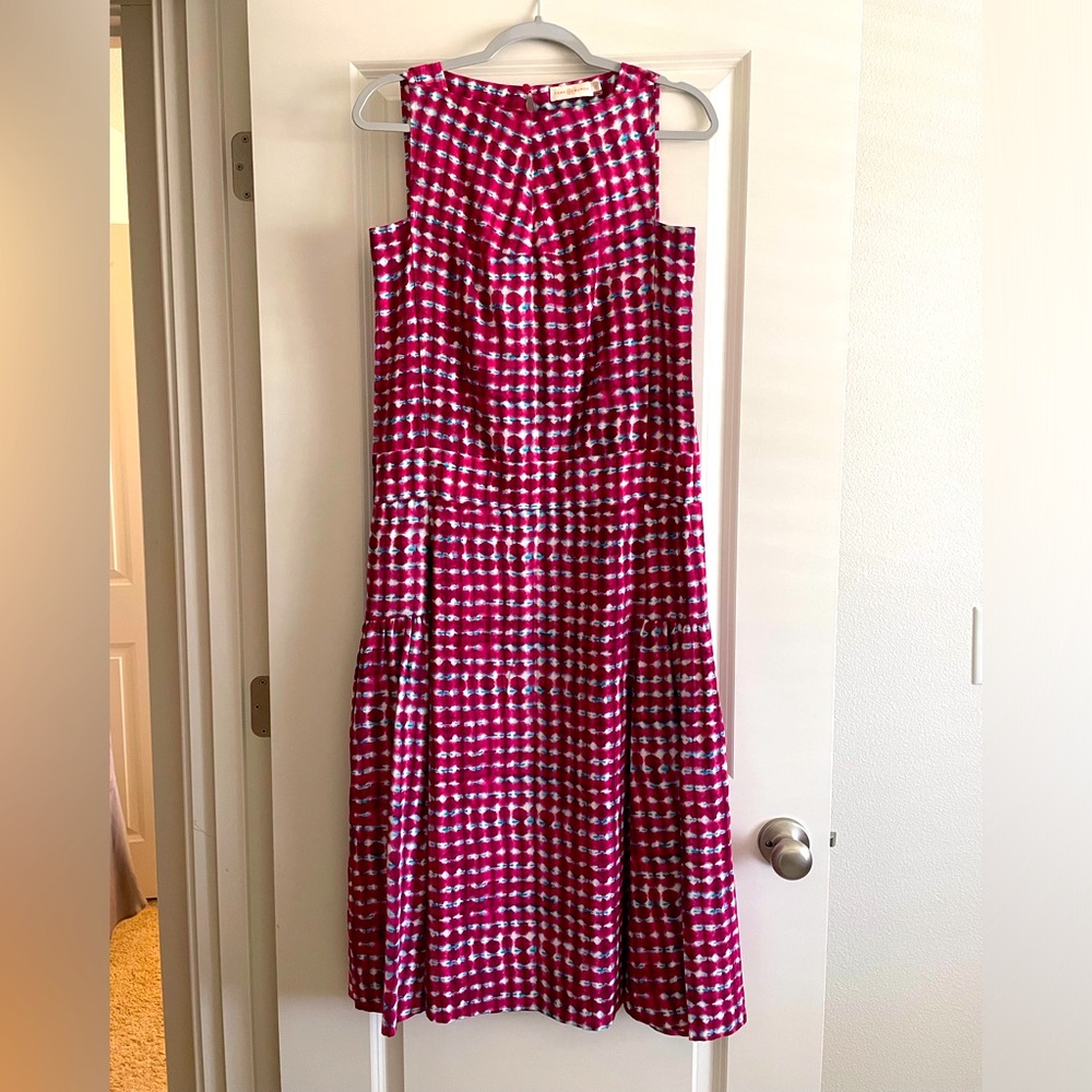 Tory Burch Sondra Silk Tea Length Dress